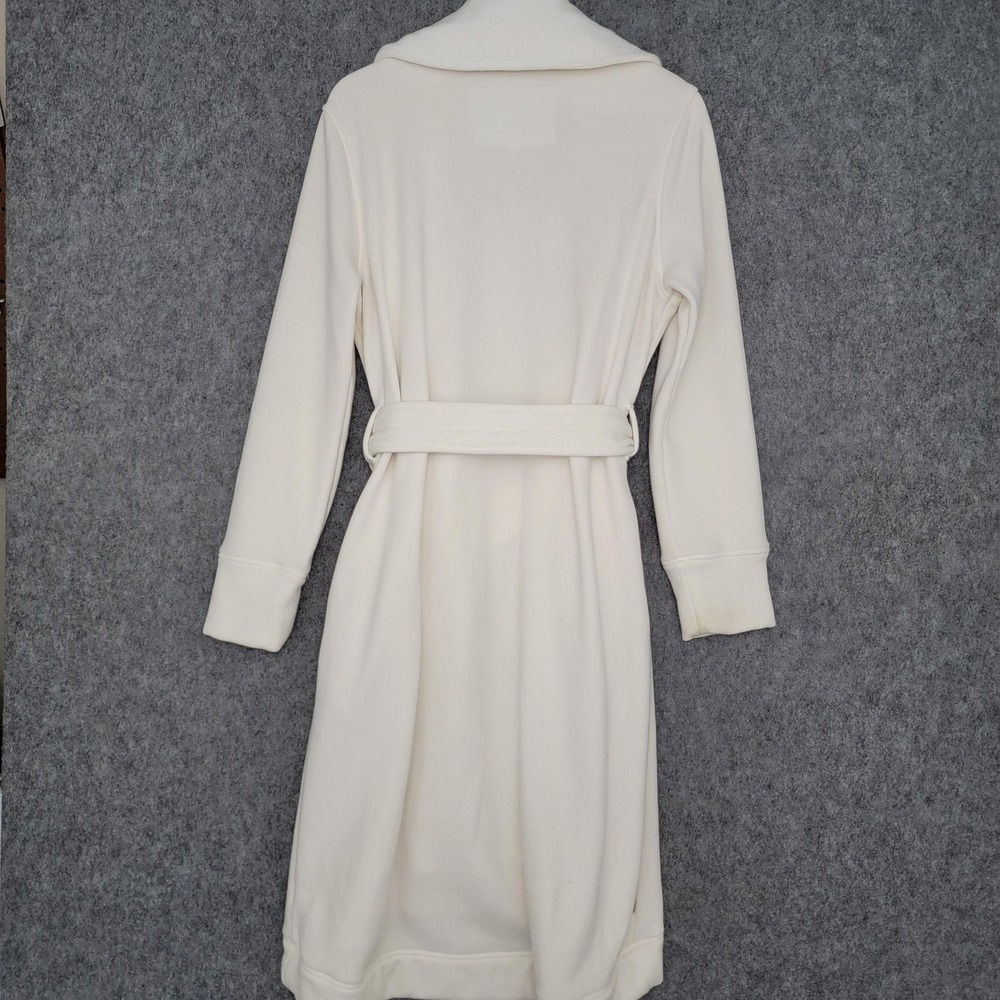 UGG Duffield II Robe Womens M Cream Fleece Kimono Belted Shawl Collar Pockets - Picture 4 of 14
